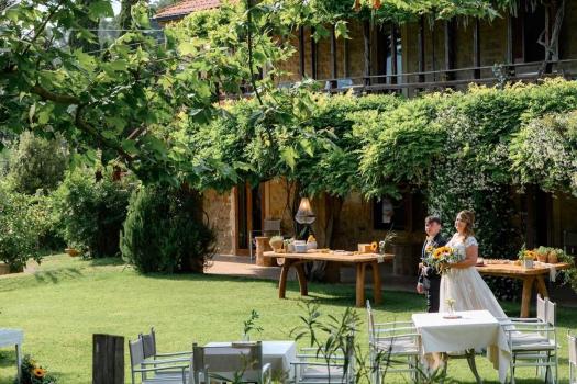 Boda en una casa rural en la Toscana